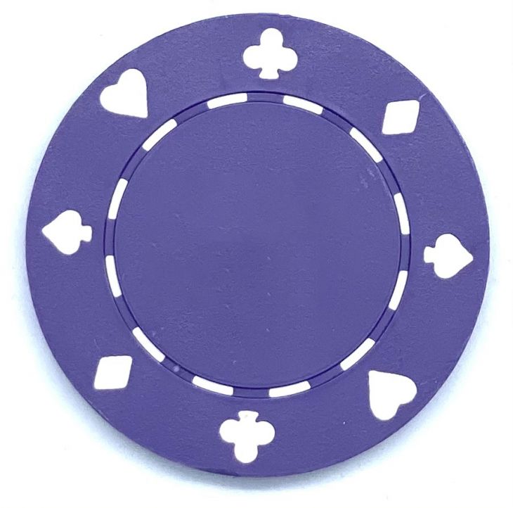 Poker Chips: Card Suits, 11.5 Gram / Heavy Weight, Purple main image